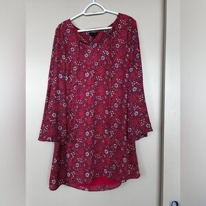 SOLD Floral motif dress the bell sleeve.